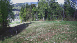 Prostřední část sjezdovky a snowpark