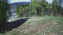 Prostřední část sjezdovky a snowpark