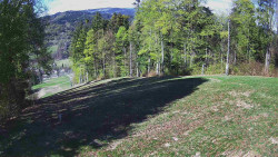 Prostřední část sjezdovky a snowpark