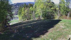 Prostřední část sjezdovky a snowpark