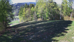 Prostřední část sjezdovky a snowpark