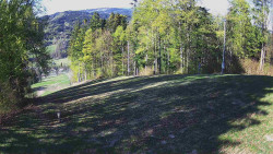 Prostřední část sjezdovky a snowpark