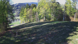 Prostřední část sjezdovky a snowpark