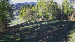 Prostřední část sjezdovky a snowpark