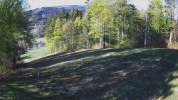 Prostřední část sjezdovky a snowpark