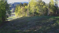 Prostřední část sjezdovky a snowpark