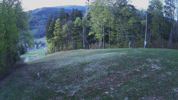 Prostřední část sjezdovky a snowpark