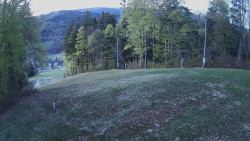 Prostřední část sjezdovky a snowpark