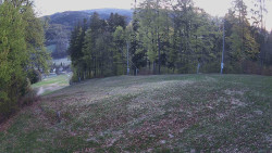 Prostřední část sjezdovky a snowpark