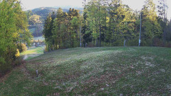 Prostřední část sjezdovky a snowpark