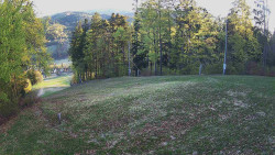 Prostřední část sjezdovky a snowpark
