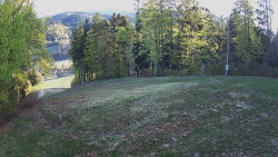 Prostřední část sjezdovky a snowpark