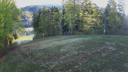 Prostřední část sjezdovky a snowpark