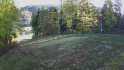 Prostřední část sjezdovky a snowpark