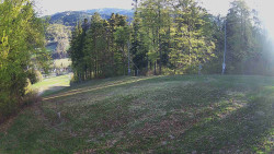 Prostřední část sjezdovky a snowpark