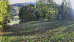 Prostřední část sjezdovky a snowpark