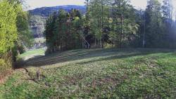 Prostřední část sjezdovky a snowpark