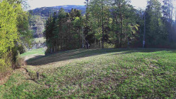 Prostřední část sjezdovky a snowpark