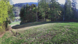 Prostřední část sjezdovky a snowpark