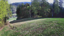 Prostřední část sjezdovky a snowpark