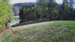 Prostřední část sjezdovky a snowpark