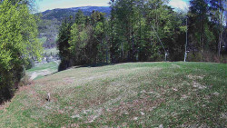 Prostřední část sjezdovky a snowpark