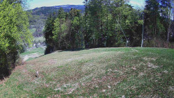 Prostřední část sjezdovky a snowpark