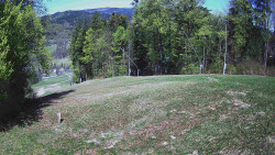 Prostřední část sjezdovky a snowpark