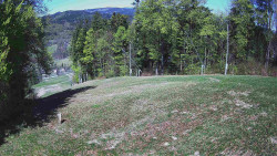 Prostřední část sjezdovky a snowpark