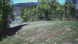 Prostřední část sjezdovky a snowpark