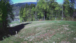 Prostřední část sjezdovky a snowpark