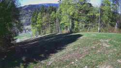 Prostřední část sjezdovky a snowpark