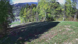 Prostřední část sjezdovky a snowpark