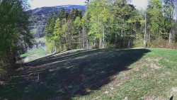 Prostřední část sjezdovky a snowpark