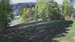 Prostřední část sjezdovky a snowpark