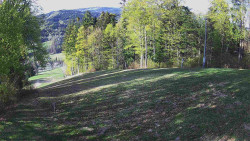 Prostřední část sjezdovky a snowpark