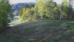 Prostřední část sjezdovky a snowpark