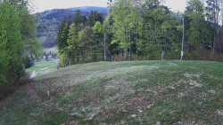 Prostřední část sjezdovky a snowpark