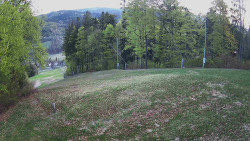 Prostřední část sjezdovky a snowpark