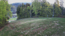 Prostřední část sjezdovky a snowpark