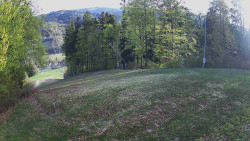 Prostřední část sjezdovky a snowpark