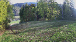 Prostřední část sjezdovky a snowpark