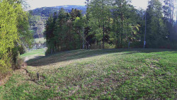 Prostřední část sjezdovky a snowpark