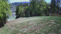 Prostřední část sjezdovky a snowpark