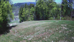 Prostřední část sjezdovky a snowpark