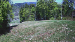 Prostřední část sjezdovky a snowpark