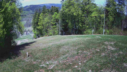 Prostřední část sjezdovky a snowpark