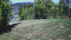 Prostřední část sjezdovky a snowpark