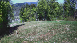Prostřední část sjezdovky a snowpark