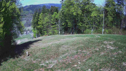 Prostřední část sjezdovky a snowpark